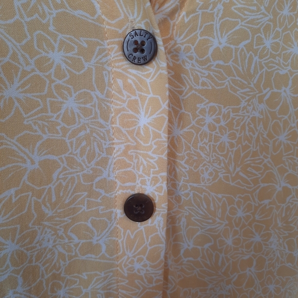 Salty Crew Seafarer Dress Dusty Gold Button Front Mini Dress Size Medium ALTERED - Picture 7 of 16